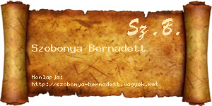 Szobonya Bernadett névjegykártya
